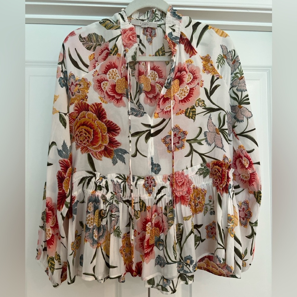 Floral Peplum Blouse